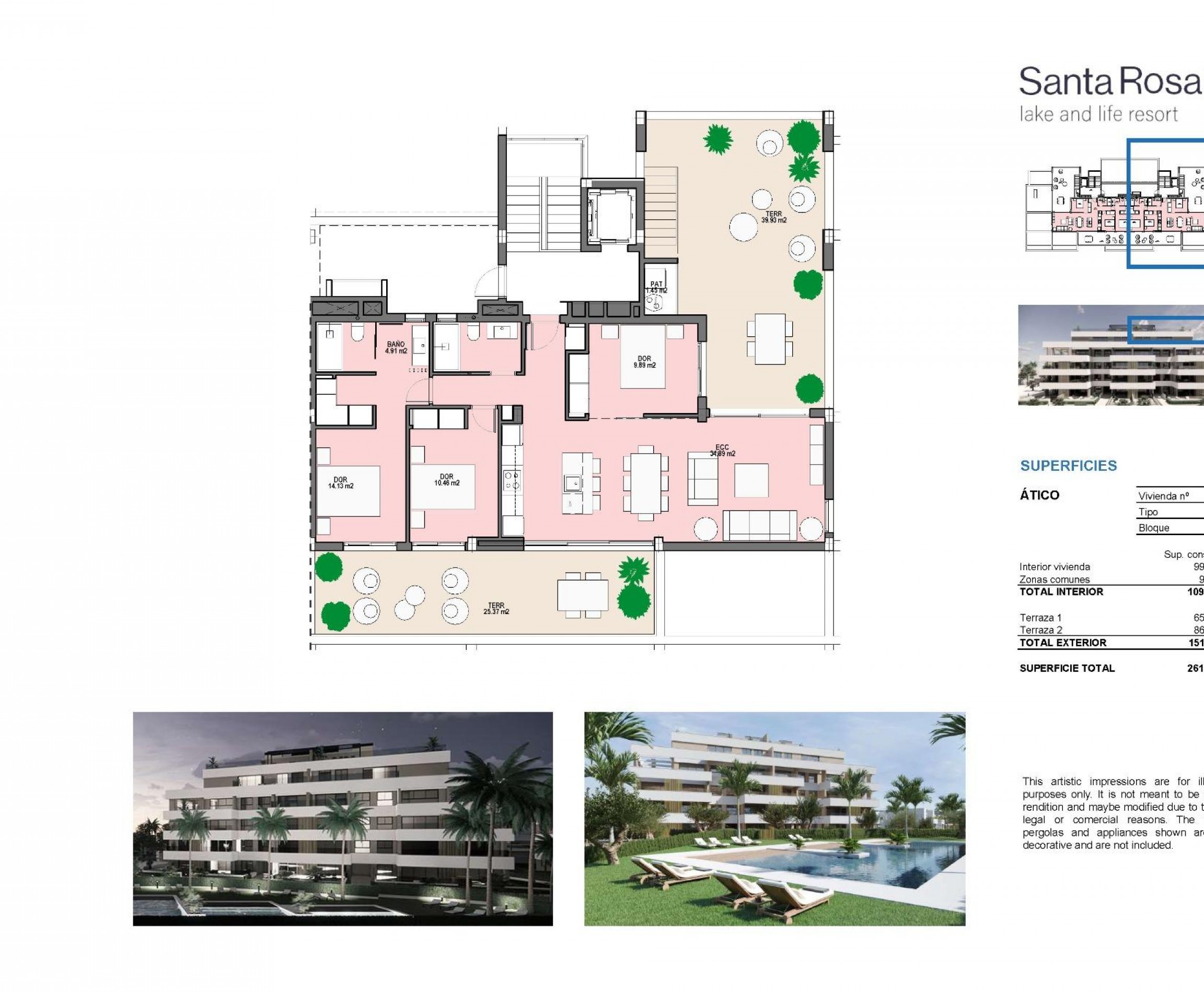 Nybyggnation - Takvåning - Torre Pacheco - Santa Rosalia Lake And Life Resort