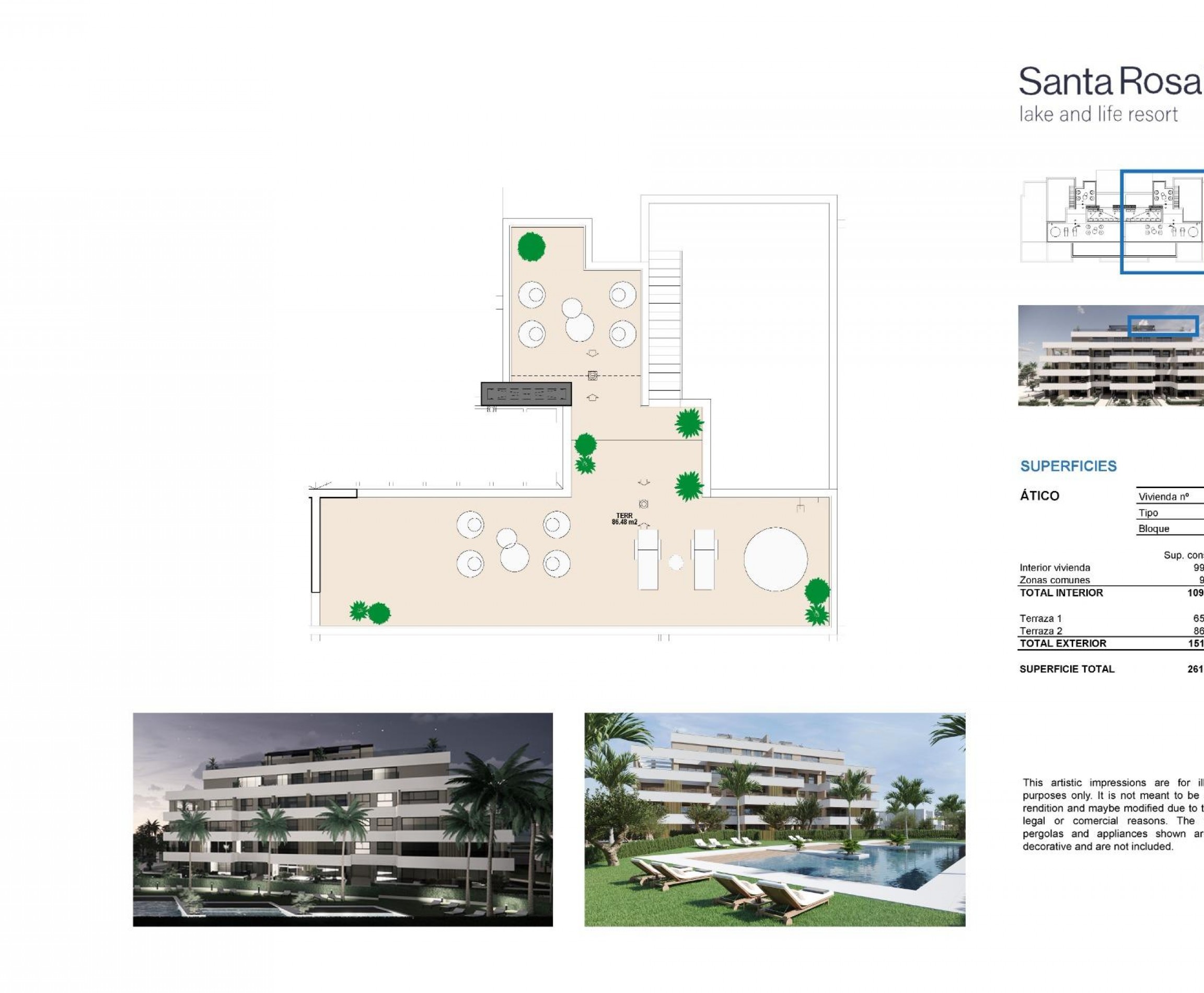 Nybyggnation - Takvåning - Torre Pacheco - Santa Rosalia Lake And Life Resort