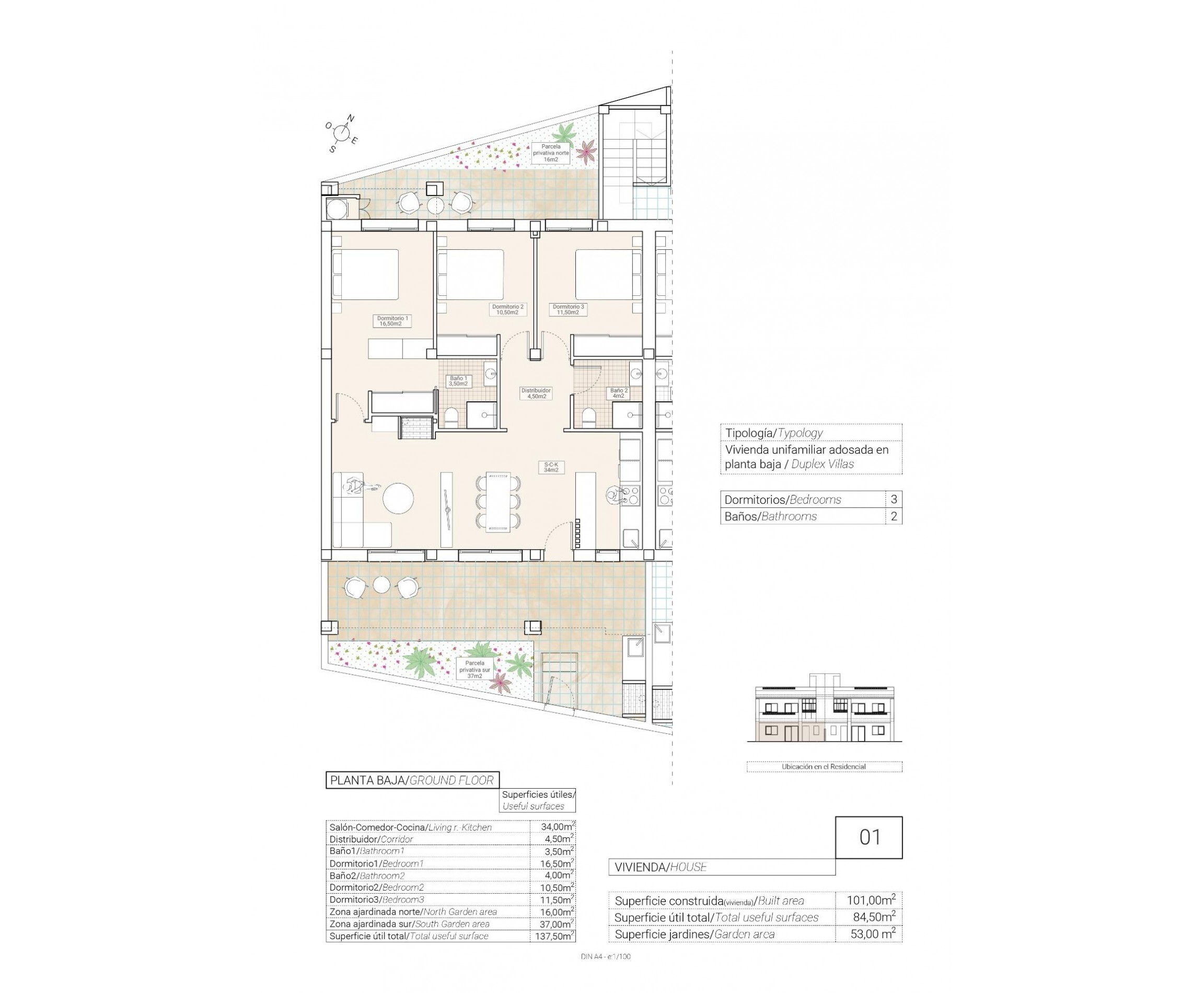 Nueva construcción  - Bungaló - Hondon de las Nieves - El Salero