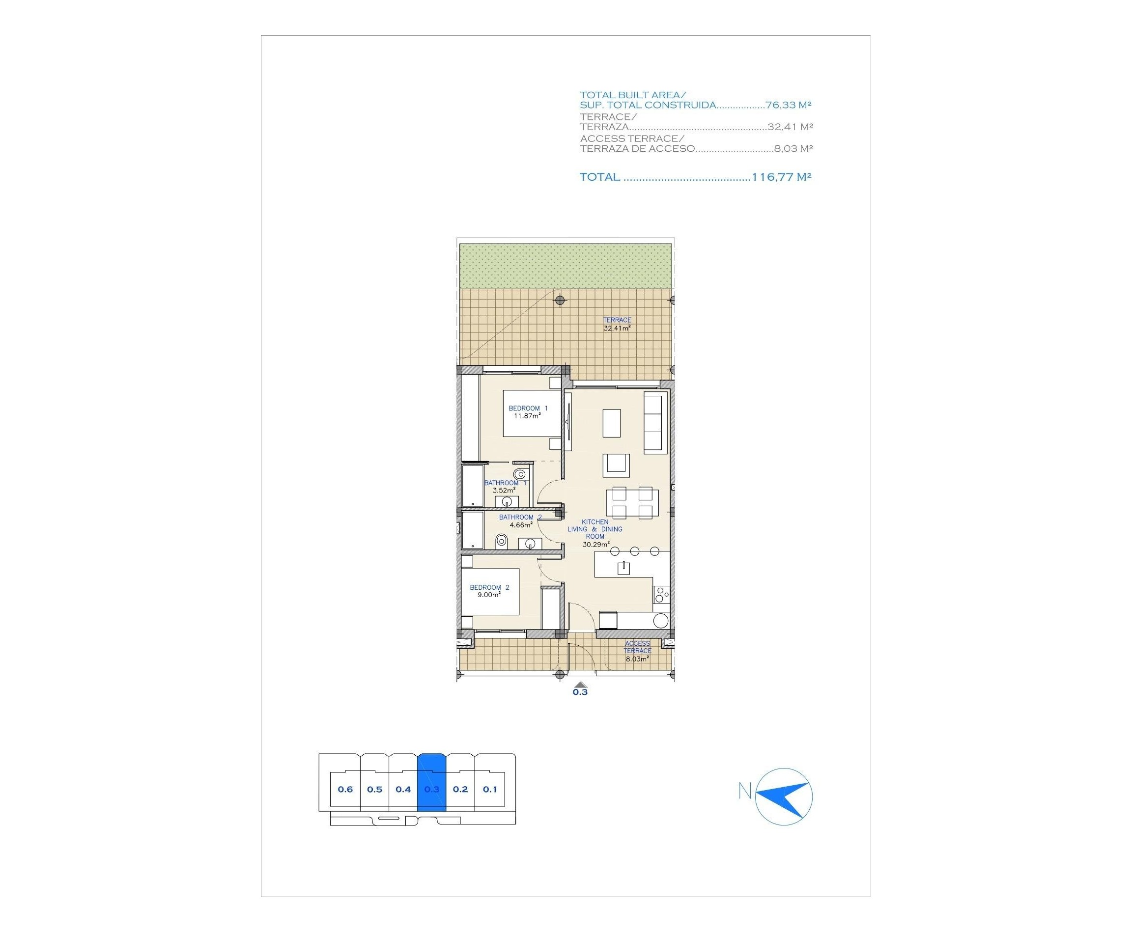 New Build - Apartment - Los Alcázares - Serena Golf