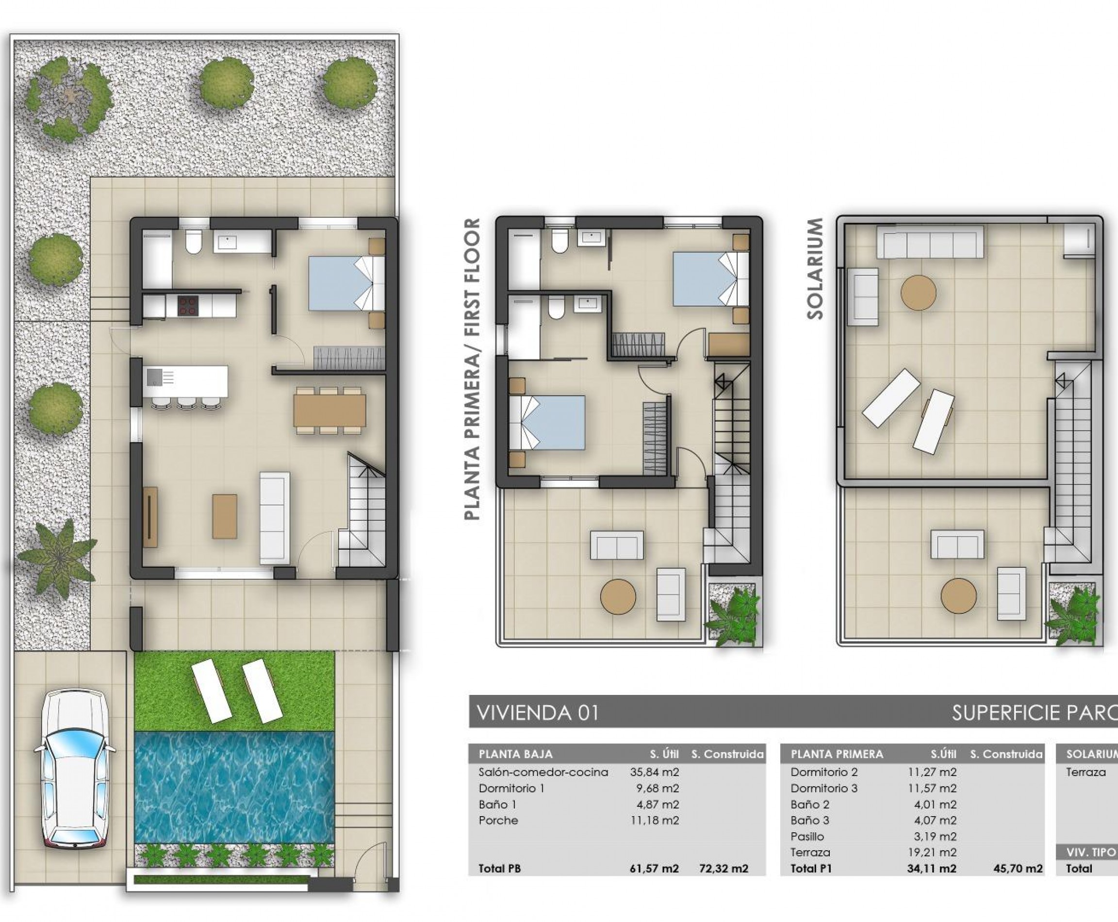 New Build - Villa - Pilar de la Horadada - Polideportivo